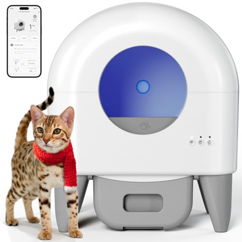 Fumoi Automatic Litter Box,App Control,Safety Sensor,Washable Litter Trays